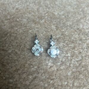 Sorrelli Clear Crystal Lever Back Earring